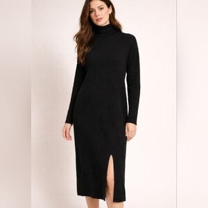 WILFRED BLACK MERINO WOOL MAXI DRESS SIZE XX SMALL